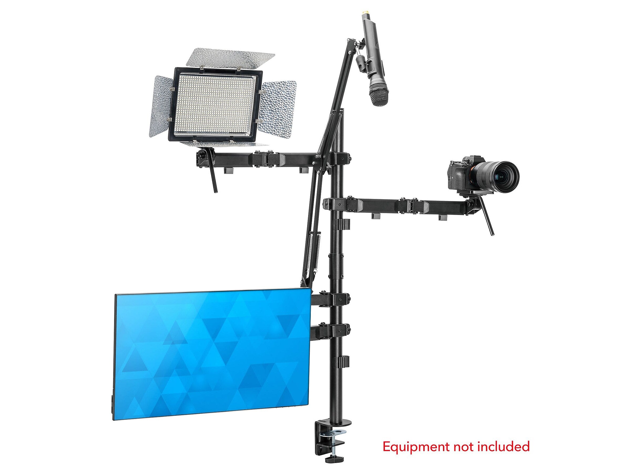 Mount-It! All-in-One Adjustable Studio Camera Setup Single Mount, Up to 32", Black (MI-481)