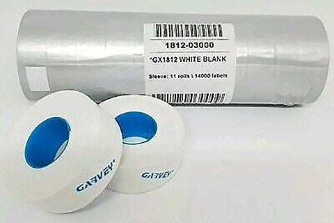 Garvey® 14000 Labels/Sleeve 12 mm x 18 mm Blank Labels, (1812-0300)