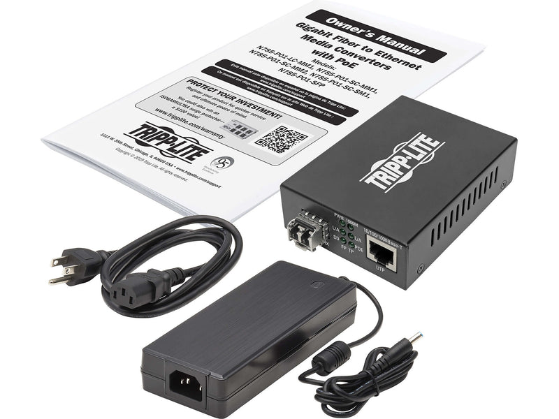 Tripp Lite N785-P01-LC-MM1 Gigabit Multimode Fiber to Ethernet Media Converter
