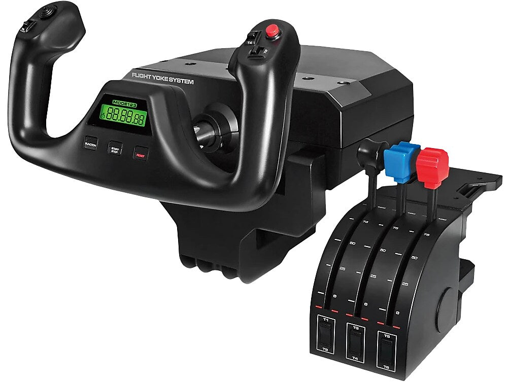 Logitech G 945-000023 Flight Yoke System with Simulation Yoke and Throttle Quadrant, Black