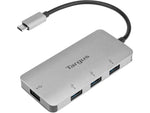 Targus 4-Port USB-C Hub, Silver (ACH226BT)