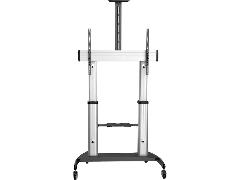 StarTech Steel Pedestal TV Stand, Screens up to 100", Black/Silver (STNDMTV100)
