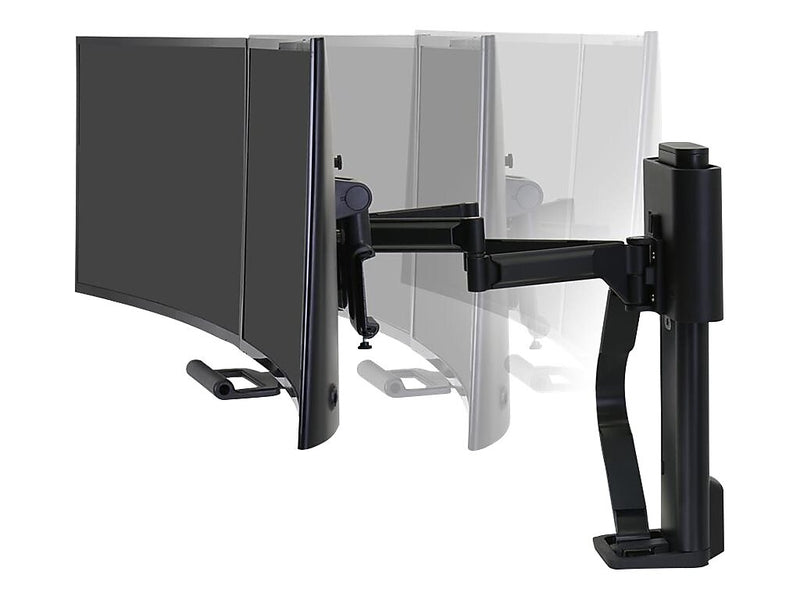 Ergotron TRACE Dual Adjustable Mounting Kit, Up to 27" Monitor, Matte Black (45-631-224)