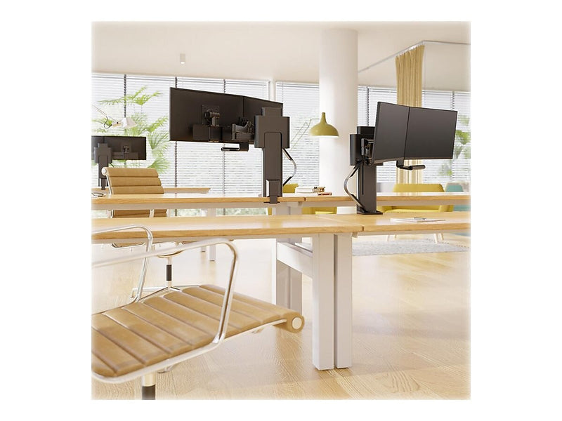 Ergotron TRACE Dual Adjustable Mounting Kit, Up to 27" Monitor, Matte Black (45-631-224)