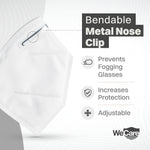 WeCare KN95 Disposable Face Mask, Adult, White, 20 Masks/Box, 3 Boxes/Pack (TBN202718)