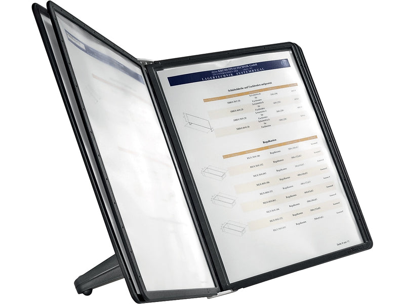Durable Sherpa SoHo Document Holder, 8.5" x 11", Vertical, Black Plastic (555001)
