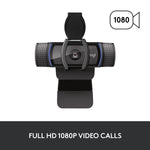 Logitech C920S Pro 1080p HD Webcam, Black (960-001257)
