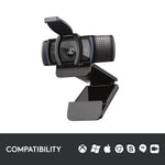Logitech C920S Pro 1080p HD Webcam, Black (960-001257)