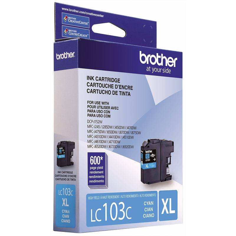 Brother LC103C Cyan High Yield Ink Cartridge   (LC103CS)
