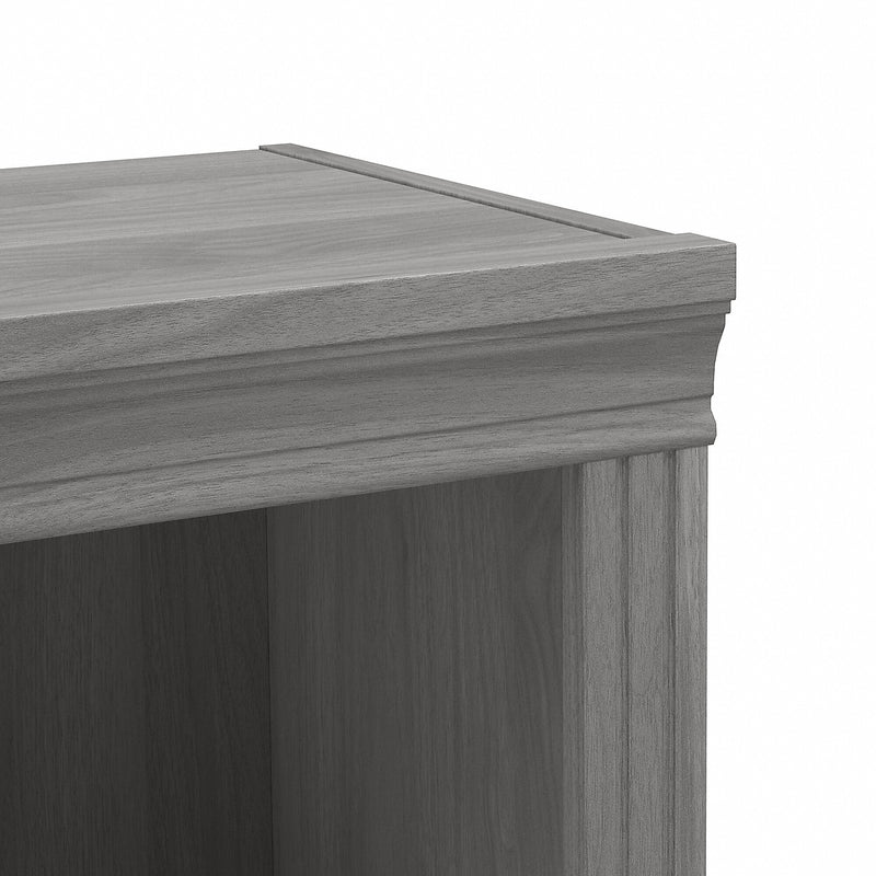 Bush Furniture Saratoga 72"H 5-Shelf Bookcase with Adjustable Shelves, Modern Gray Laminate (W1655C-03)