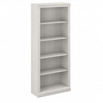 Bush Furniture Saratoga 72"H 5-Shelf Bookcase with Adjustable Shelves, Linen White Oak Laminate (W1645C-03)