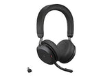 Jabra Evolve2 75 Active Noise Canceling Bluetooth Stereo Mobile On Ear Headset, USB-C, MT Certified, Black (27599-999-899)