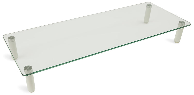 Mount-It! Glass Monitor & Laptop Desk Riser, Supports up to 44 lbs., Clear (MI-7263)
