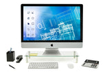 Mount-It! Glass Monitor & Laptop Desk Riser, Supports up to 44 lbs., Clear (MI-7263)