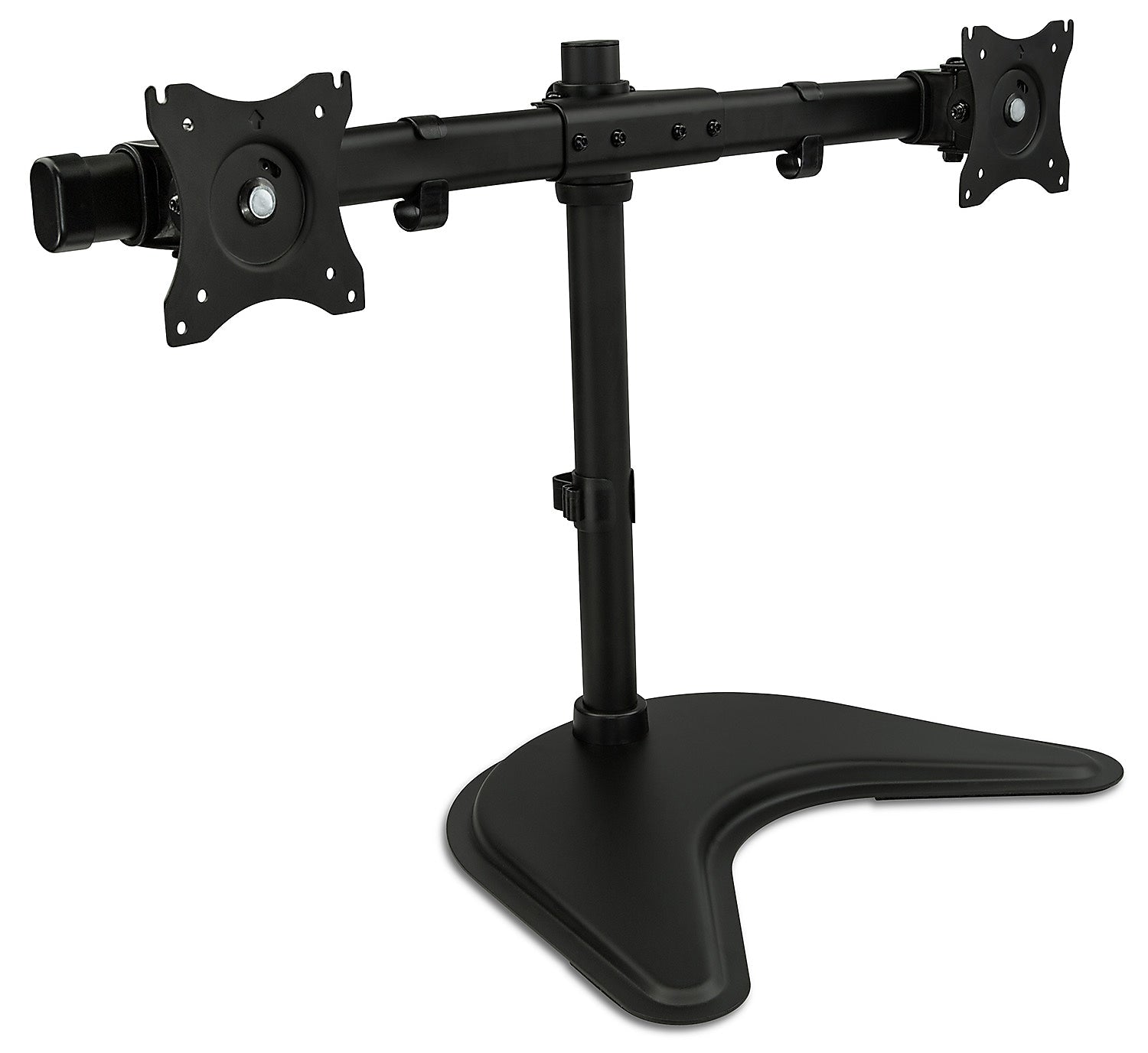Mount-It! Adjustable Dual Monitor Freestanding Desk Stand, Up to 27", Black (MI-1781)