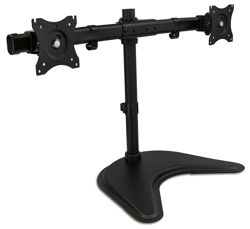 Mount-It! Adjustable Dual Monitor Freestanding Desk Stand, Up to 27", Black (MI-1781)