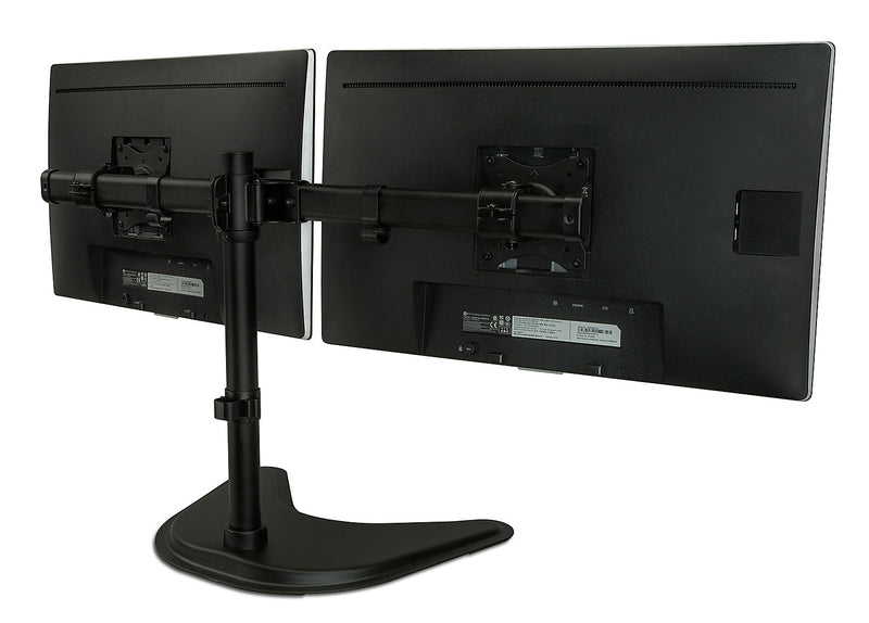 Mount-It! Adjustable Dual Monitor Freestanding Desk Stand, Up to 27", Black (MI-1781)