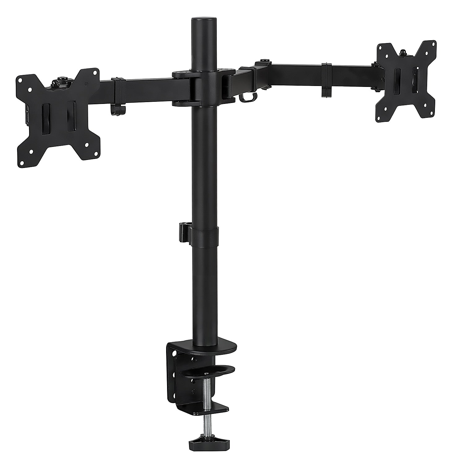 Mount-It! Adjustable Dual Monitor Arm Mount, Up To 32" Monitor, Black (MI-2752)