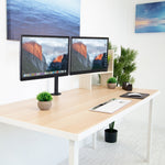 Mount-It! Adjustable Dual Monitor Arm Mount, Up To 32" Monitor, Black (MI-2752)