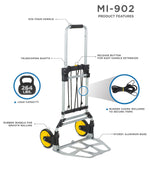 Mount-It! Folding Hand Truck and Dolly, 264 Lb Capacity (MI-902)