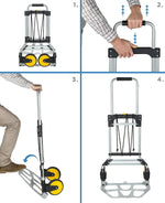 Mount-It! Folding Hand Truck and Dolly, 264 Lb Capacity (MI-902)