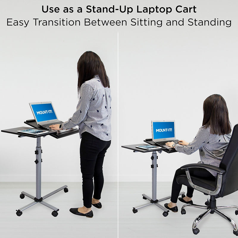 Mount-It! Rolling Adjustable Laptop Tray and Projector Cart (MI-7945)