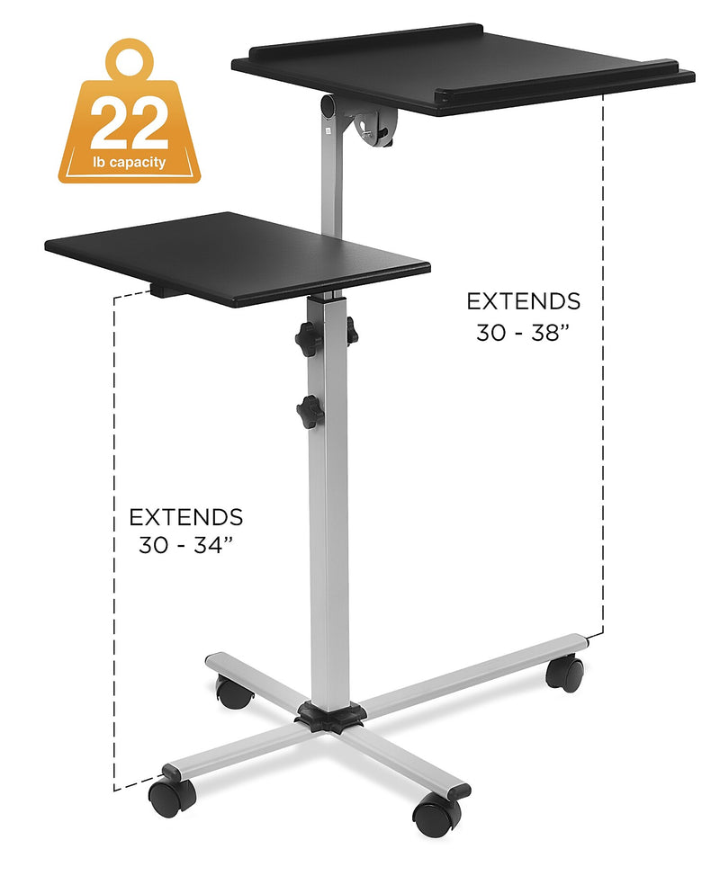 Mount-It! Rolling Adjustable Laptop Tray and Projector Cart (MI-7945)
