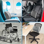 Mount-It! ErgoActive Lumbar Support Cushion with Straps, Breathable Mesh Cover, Gray (MI-1013)