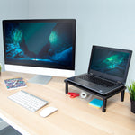 Mount-It! Adjustable Monitor Stand, Up to 32" Monitor, Gray, 2/Pack (MI-7364)