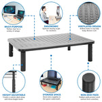 Mount-It! Adjustable Monitor Stand, Up to 32" Monitor, Gray, 2/Pack (MI-7364)