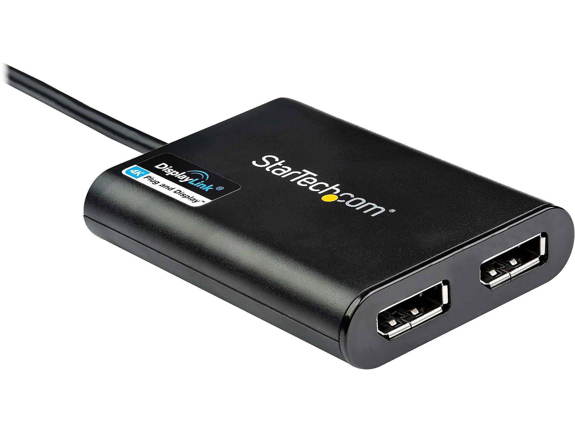 StarTech USB 3.0 to Dual DisplayPort Adapter, Male to Female, Black (USB32DP24K60)