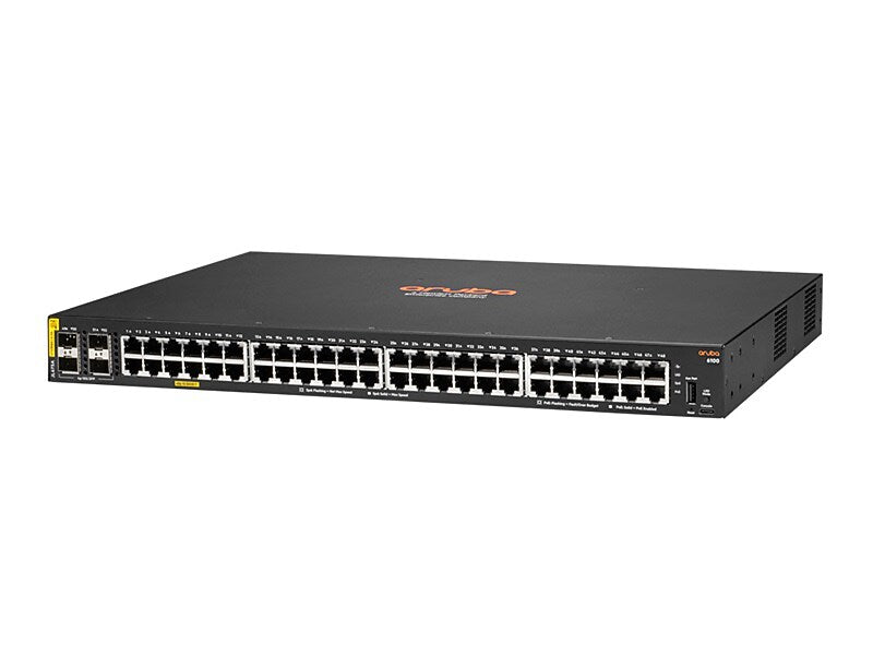 Aruba 6100 48-Port Gigabit Ethernet Managed Switch, 10/100/1000 Mbps, Black (JL675A#ABA)