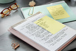 Post-it Greener Recycled Notes, 4" x 6", Canary Collection, Lined, 100 Sheet/Pad, 12 Pads/Pack (660RPYW)