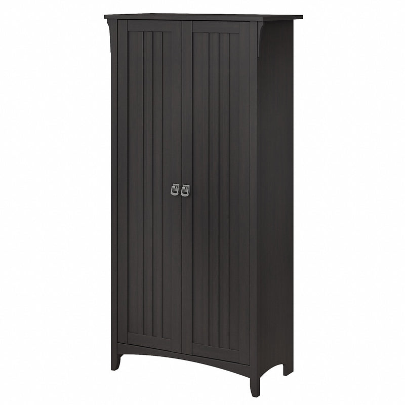 Bush Furniture Salinas 63" Storage Cabinet with 5 Shelves, Vintage Black (SAS332VB-03)