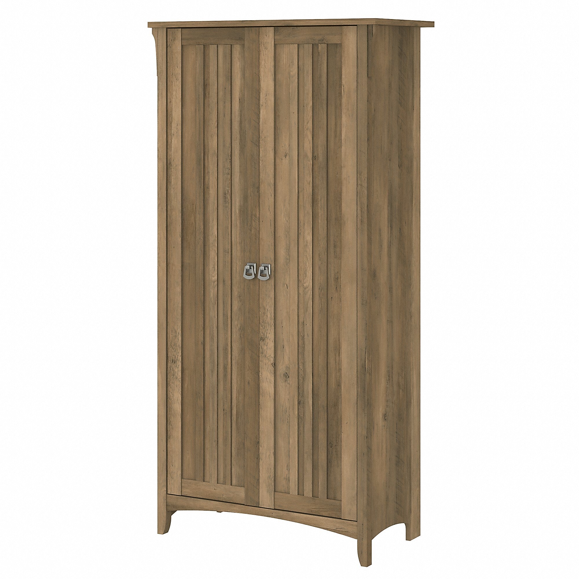 Bush Furniture Salinas 63" Tall Storage Cabinet with 4 Shelves, Reclaimed Pine (SAS332RCP-03)
