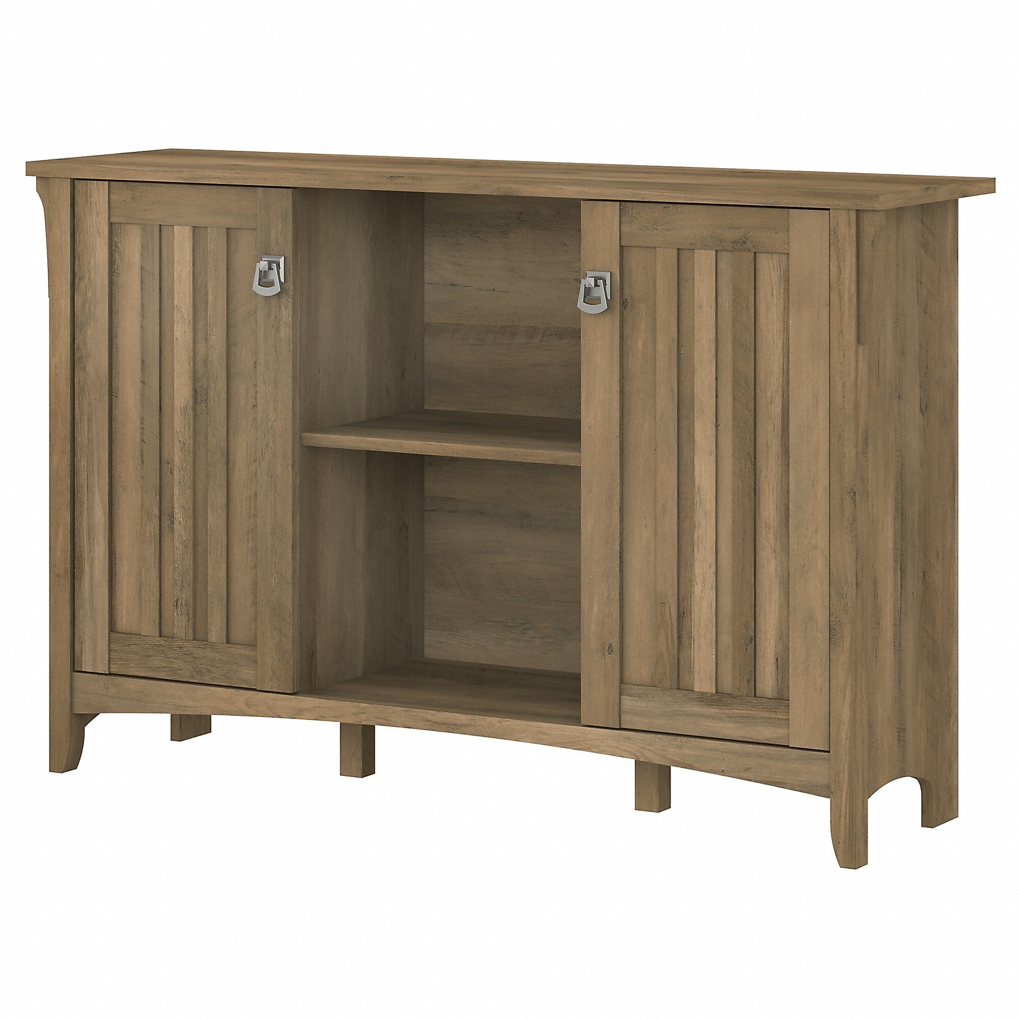 Bush Furniture Salinas 30" Accent Storage Cabinet with 3 Shelves, Reclaimed Pine (SAS147RCP-03)