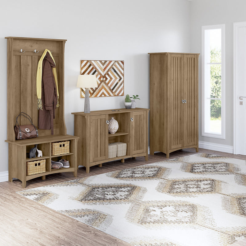 Bush Furniture Salinas 30" Accent Storage Cabinet with 3 Shelves, Reclaimed Pine (SAS147RCP-03)
