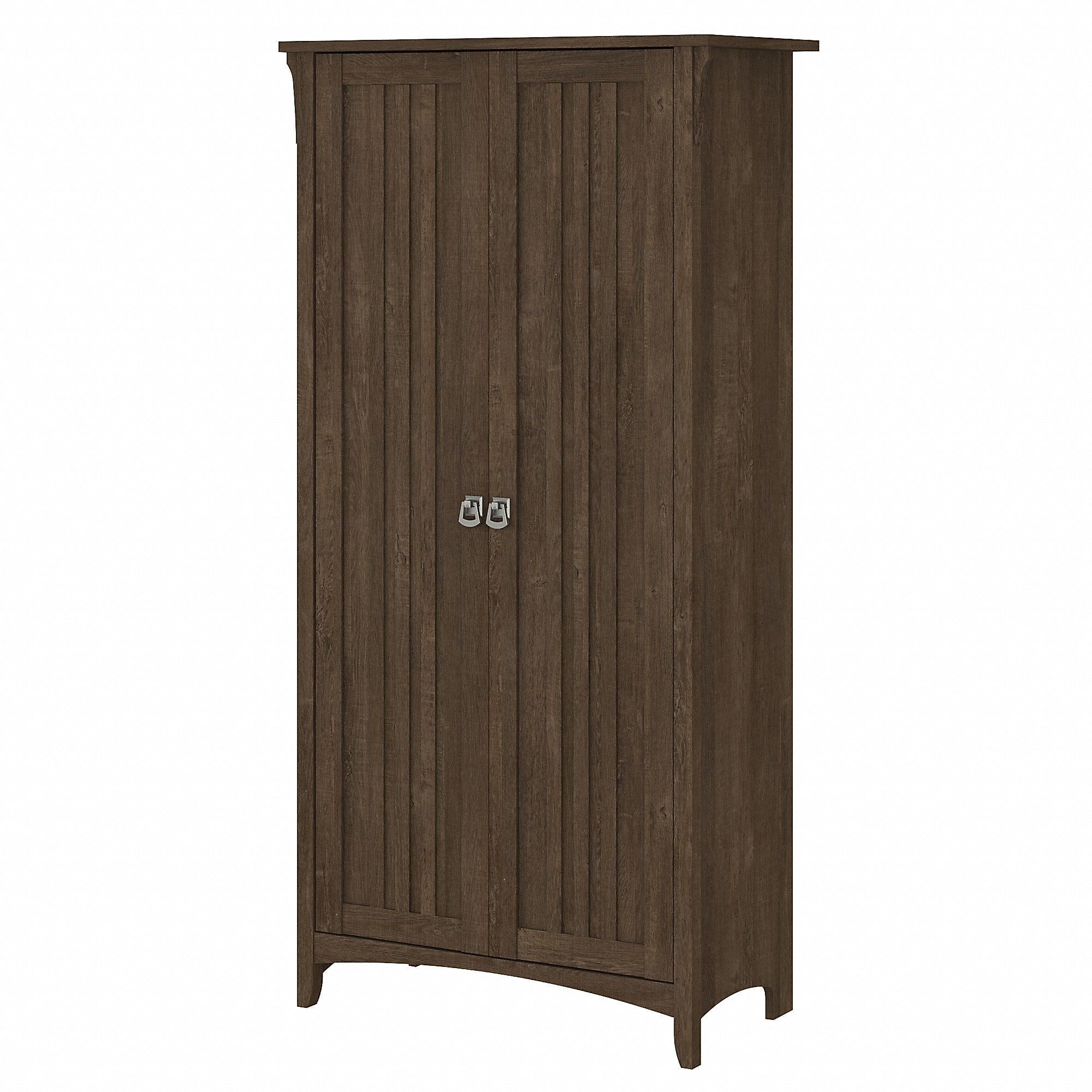 Bush Furniture Salinas 63" Tall Storage Cabinet with 4 Shelves, Ash Brown (SAS332ABR-03)