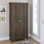 Bush Furniture Salinas 63" Tall Storage Cabinet with 4 Shelves, Ash Brown (SAS332ABR-03)