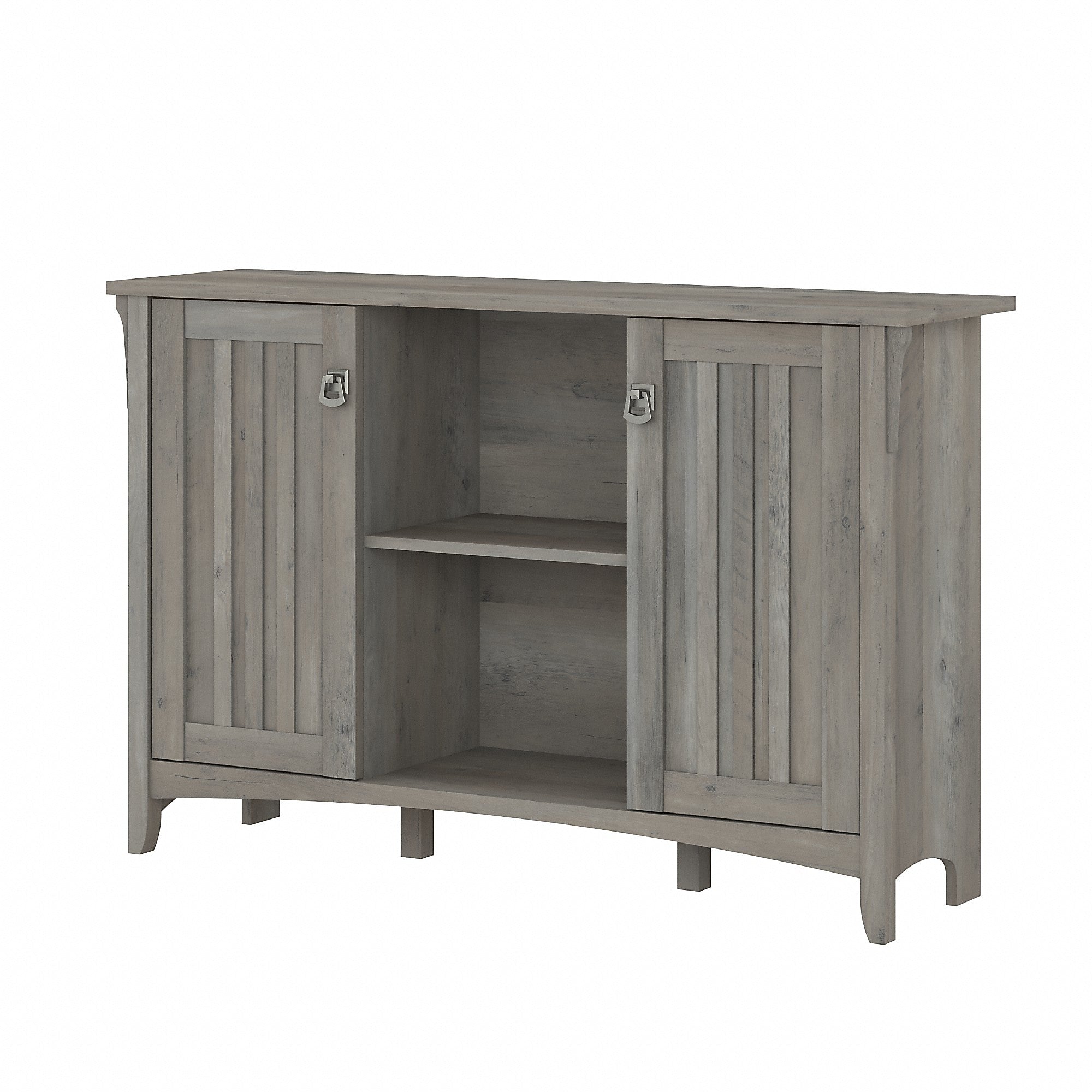 Bush Furniture Salinas 30" Storage Cabinet with 3 Shelves, Driftwood Gray (SAS147DG-03)