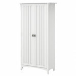 Bush Furniture Salinas 63" Storage Cabinet with 5 Shelves, Pure White (SAS332G2W-03)