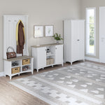 Bush Furniture Salinas 63" Storage Cabinet with 5 Shelves, Pure White (SAS332G2W-03)