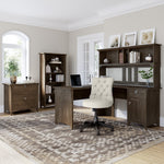 Bush Furniture Salinas 5-Shelf 63"H Bookcase, Ash Brown (SAB132ABR-03)