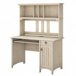 Bush Furniture Salinas 48"W Small Computer Desk with Hutch, Antique White (MY72208-03)