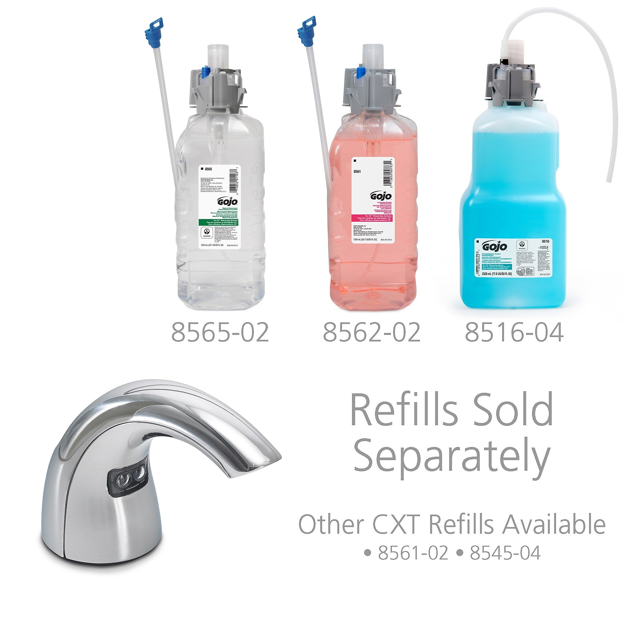 GOJO CXT Automatic Hand Soap Dispenser, Chrome (8540-01)