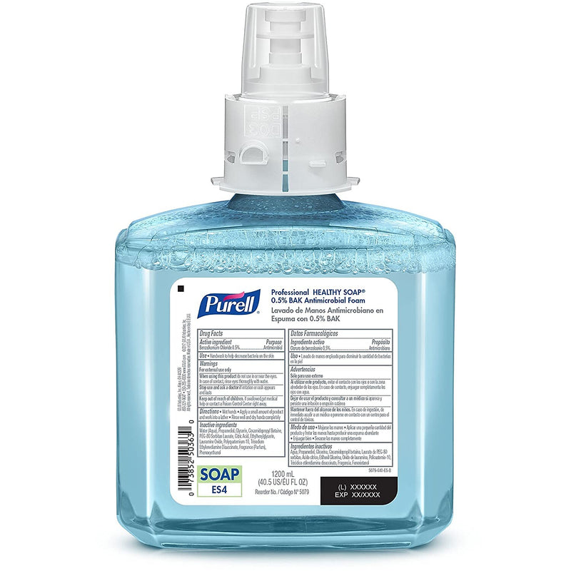 PURELL HEALTHY SOAP Foaming Hand Soap Refill for ES4 Dispenser, Fruity Floral Scent, 1200 ml, 2/Carton (5079-02)