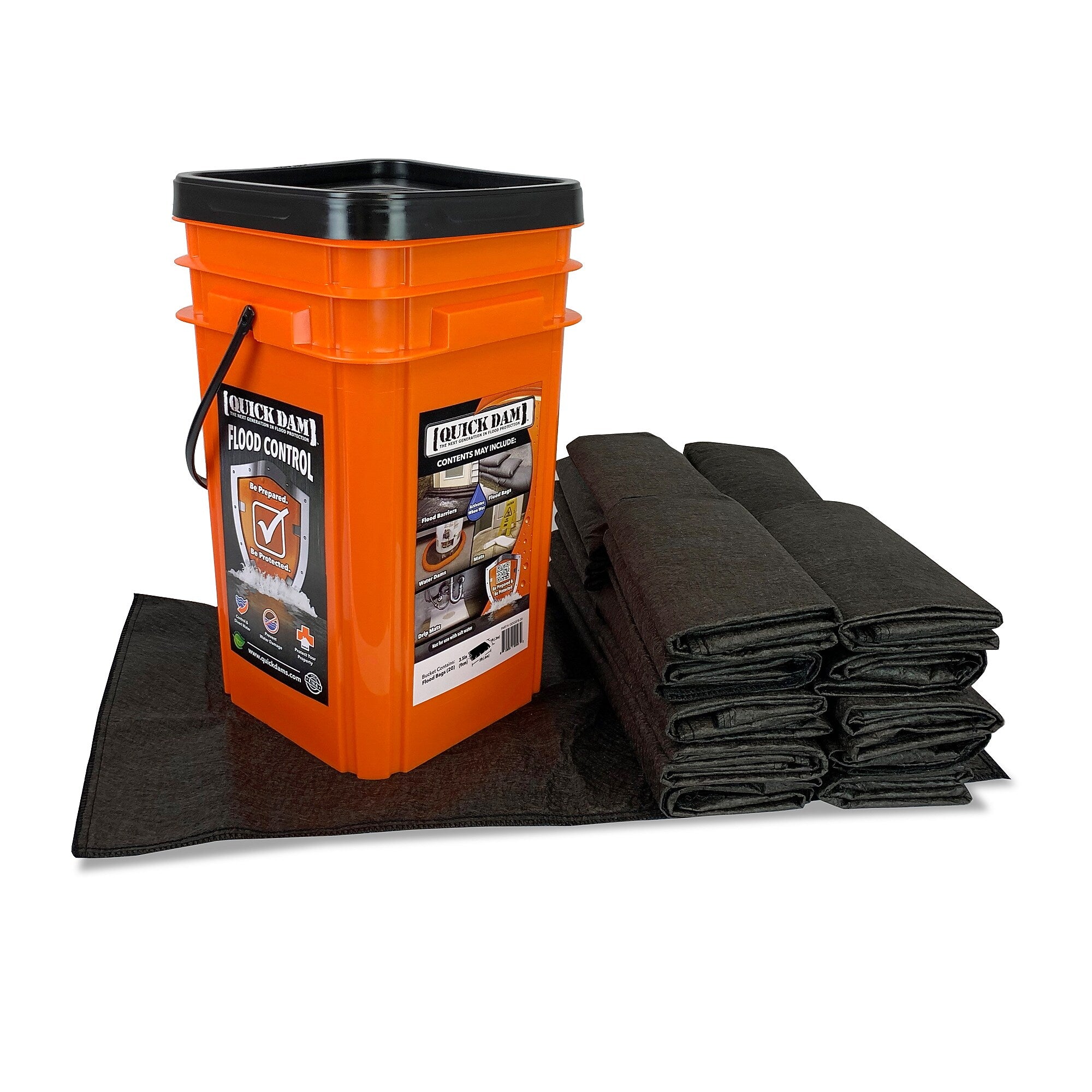 Quick Dam Grab & Go Flood Control Kit, 12", Up to 4 Gal. (QDGGFB-20)