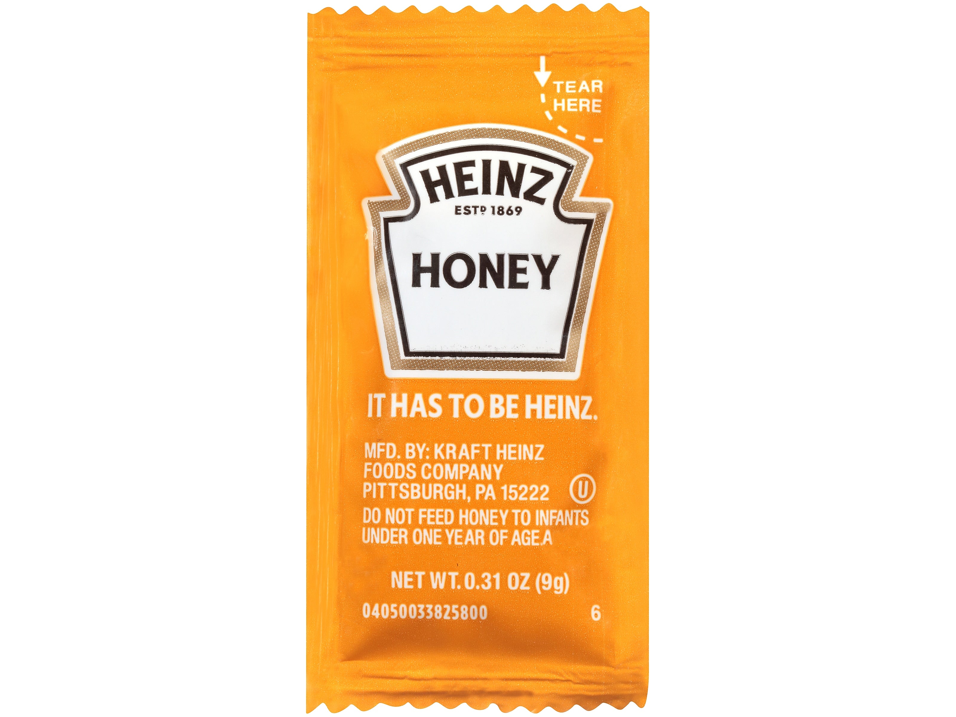 Heinz Single Serve Honey Packets, 0.31 oz., 200/Carton (533700)