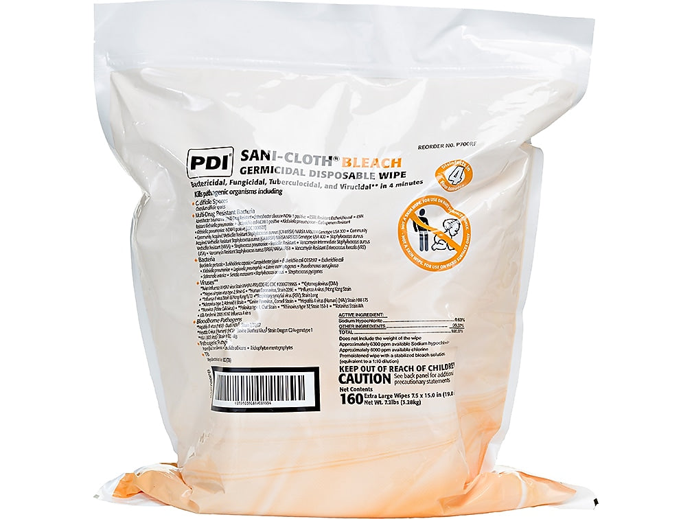 PDI Sani-Cloth Disinfecting Wipe Refill, 160/Refill, 2 Refills/Carton (P700RF)