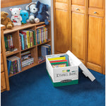 Bankers Box R-Kive Heavy-Duty FastFold File Storage Boxes, Lift-Off Lid, Letter/Legal Size, White/Green, 12/Carton (07241)